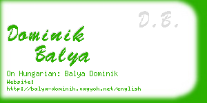 dominik balya business card